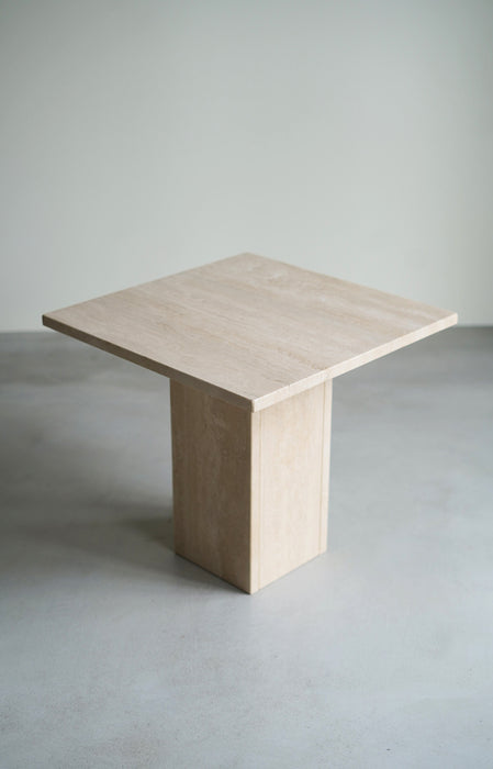 VINTAGE TRAVERTINE SIDE TABLE