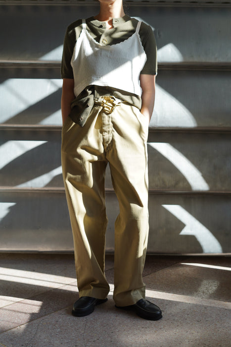 VINTAGE <BR>U.S.ARMY KHAKI BEIGE CHINO TROUSERS<BR><BR>SOLD OUT