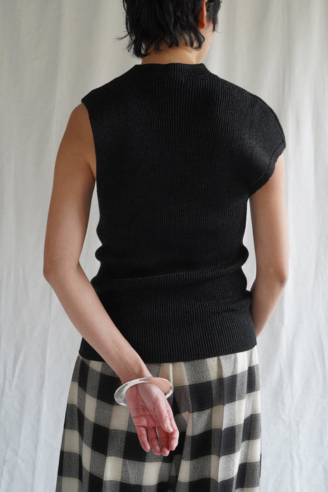 CRISTASEYA<br>WASHI PAPER TOP<br>in BLACK