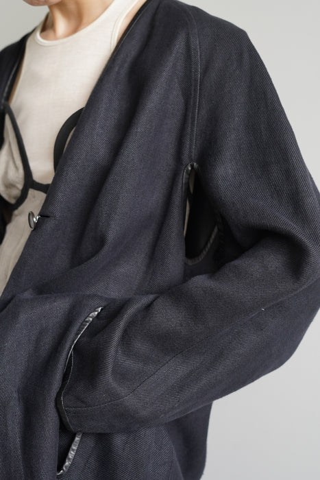 VINTAGE HERMES <br>LINEN REVERSIBLE LIGHT COAT <br> <br>SOLD OUT