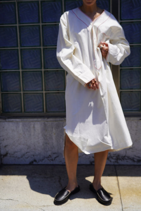 VINTAGE<BR>RED STITCHED SLEEPING DRESS