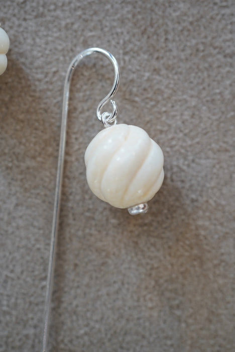 SAPIR BACHAR<br>CARVED CORAL EARRINGS