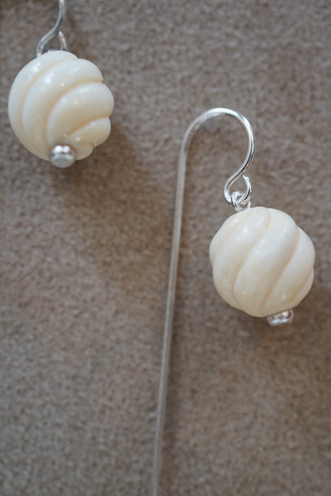 SAPIR BACHAR<br>CARVED CORAL EARRINGS