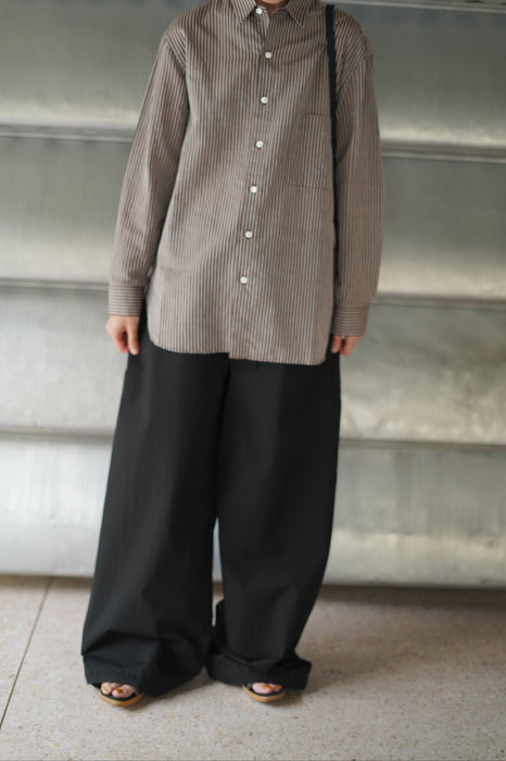 CRISTASEYA<br>MAXI LARGE PANTS WITH DRAWSTRINGS<br>in BLACK