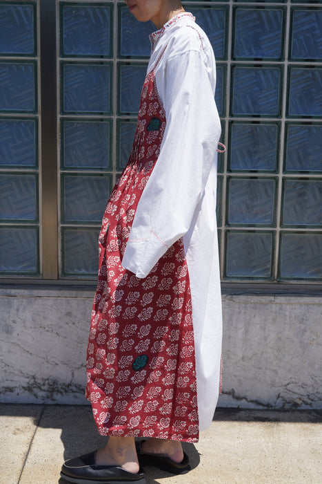 VINTAGE<BR>HAND EMB LONG SHIRT DRESS