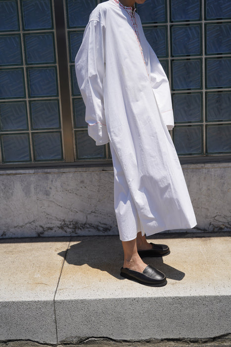 VINTAGE<BR>HAND EMB LONG SHIRT DRESS