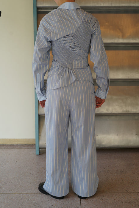SUPER YAYA<br>TROUSER NOUCKI JUDO<br>BLUE BOXWOOD STRIPES
