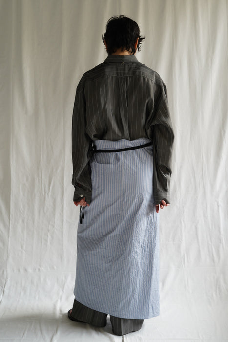 CRISTASEYA<br>PAREO SKIRT<br>in BLUE STRIPED