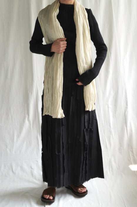 NORLHA<br>FEATHER LONG SLEEVE TOP<br> in BLACK
