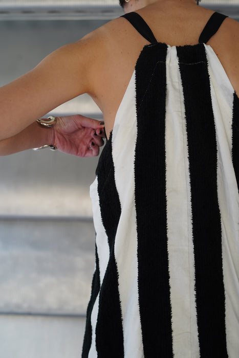 pelleq<br>thick pile stripe dress
