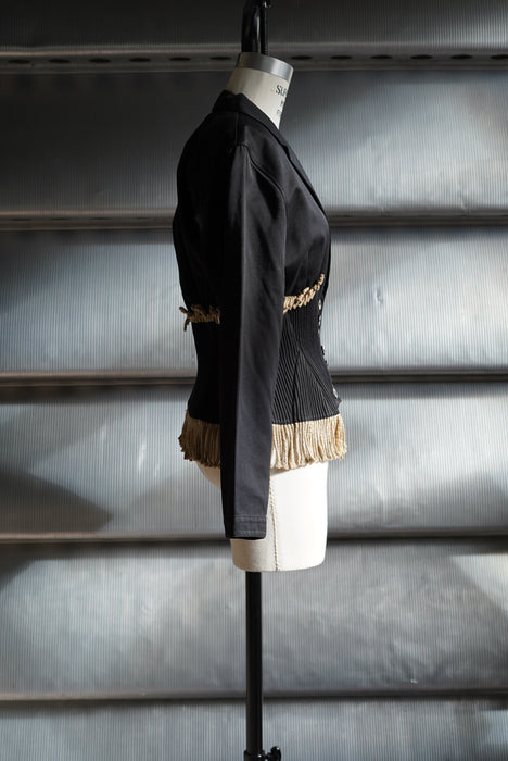 1988s<BR>ALAIA<BR>FRINGE JACKET
