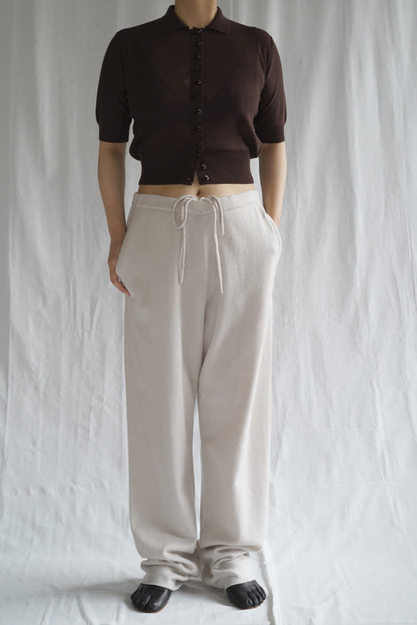 FUMIKA_UCHIDA<br>KNITTED POLO CARDIGAN