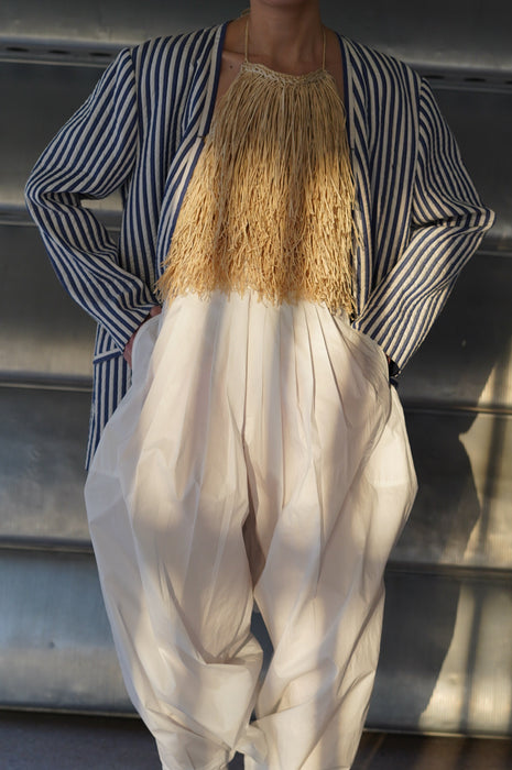 VINTAGE GEOFFREY BEENE<BR>80s STRIPED  QUILTING JACKET <BR> <BR>SOLD OUT