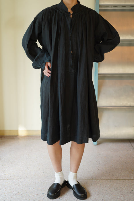ANTIQUE<BR>FRENCH BIAUDE INDIGO SMOCK