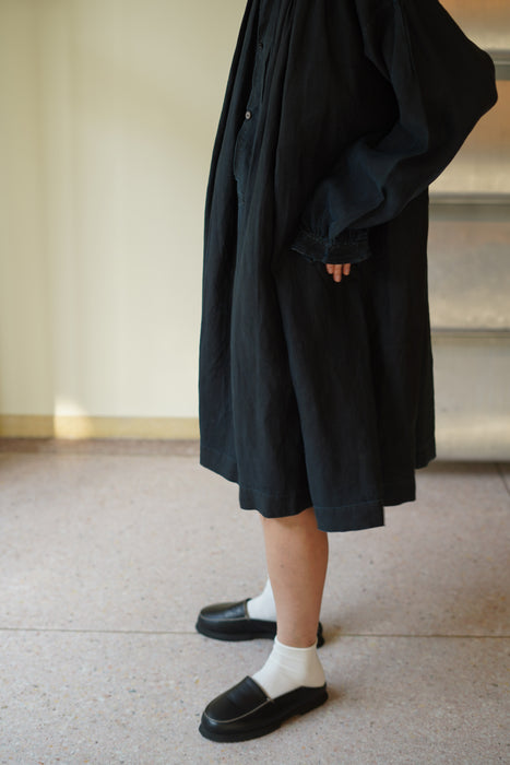 ANTIQUE<BR>FRENCH BIAUDE INDIGO SMOCK
