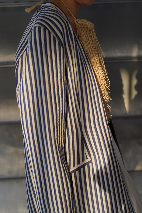 VINTAGE GEOFFREY BEENE<BR>80s STRIPED  QUILTING JACKET <BR> <BR>SOLD OUT
