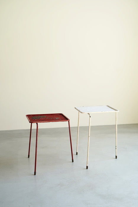 MATHIEU MATÉGOT<BR>SIDE TABLE RED AND WHITE