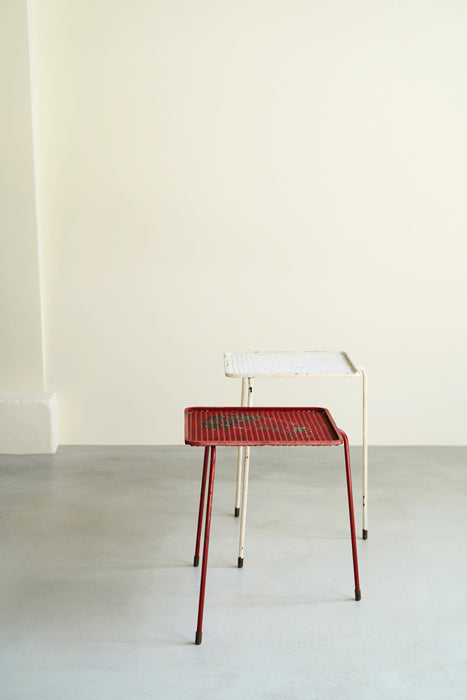 MATHIEU MATÉGOT<BR>SIDE TABLE RED AND WHITE