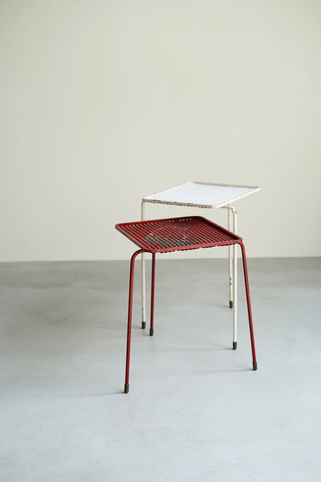 MATHIEU MATÉGOT<BR>SIDE TABLE RED AND WHITE