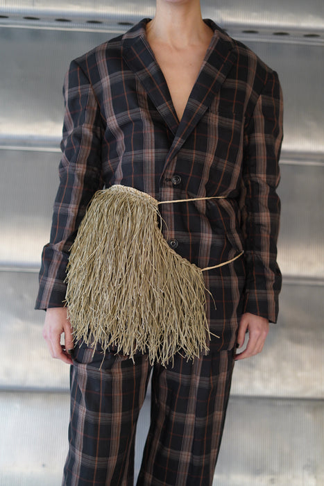 FUMIKA_UCHIDA<br>PLAID NOTCHED LAPEL SINGLE JACKET<br><br>SOLD OUT