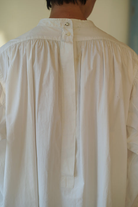 ANTIQUE<BR>FRENCH TUXIDO SHIRT DRESS