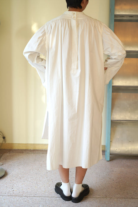 ANTIQUE<BR>FRENCH TUXIDO SHIRT DRESS