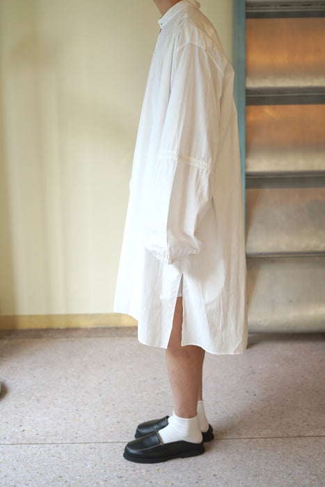 VINTAGE<BR>FRENCH COTTON SHIRT DRESS WITH GATHER SLEEVE <BR> <BR>SOLD OUT