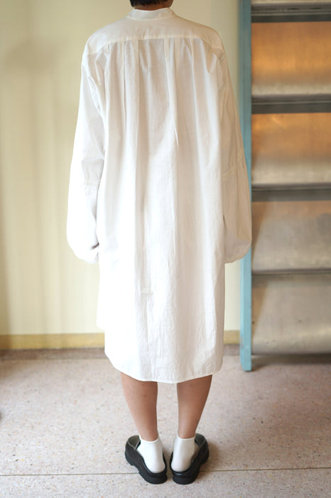 VINTAGE<BR>FRENCH COTTON SHIRT DRESS WITH GATHER SLEEVE <BR> <BR>SOLD OUT