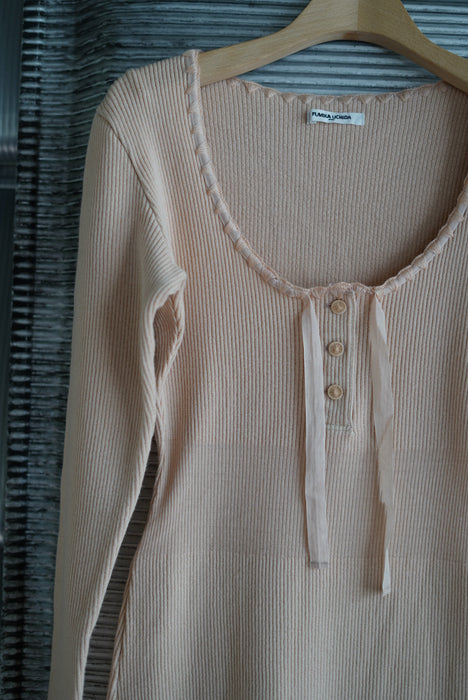 FUMIKA_UCHIDA<br>RIB STITCH HENLEY-NECK UNDERWEAR