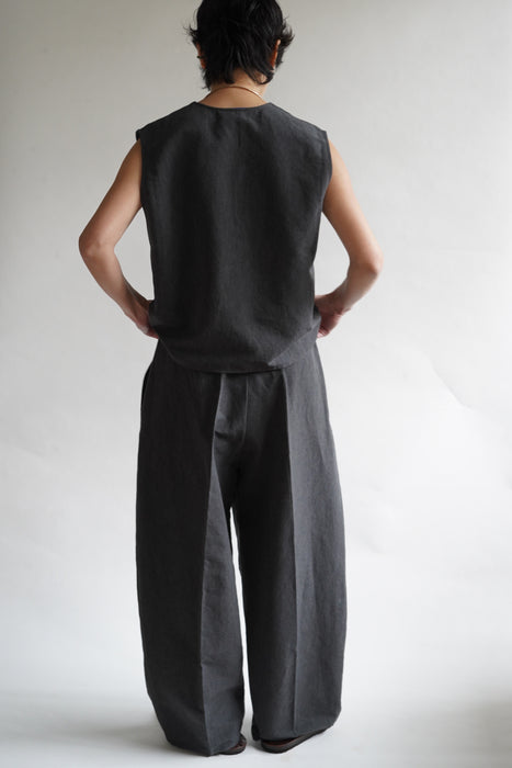 CRISTASEYA<br>MOROCCAN PYJAMA PANTS<br>in GREY WITH BLACK STRIPED
