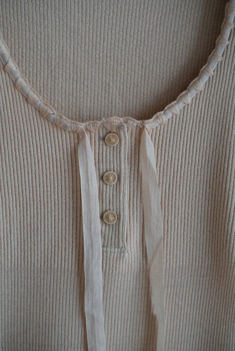 FUMIKA_UCHIDA<br>RIB STITCH HENLEY-NECK UNDERWEAR