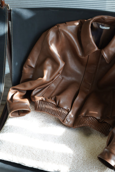 FUMIKA_UCHIDA<br>SHEEP LEATHER BLOUSON