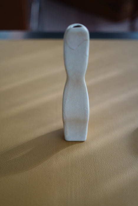 VINTAGE<BR>WHITE ABSTRUCT CERAMIC VASE/TALL<BR><BR>SOLD OUT