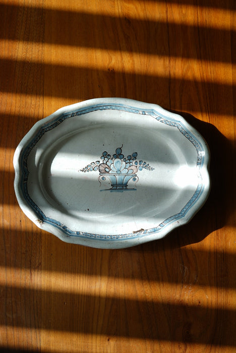 ANTIQUE<BR>FRENCH "Cul Noir" OVAL PLATTER