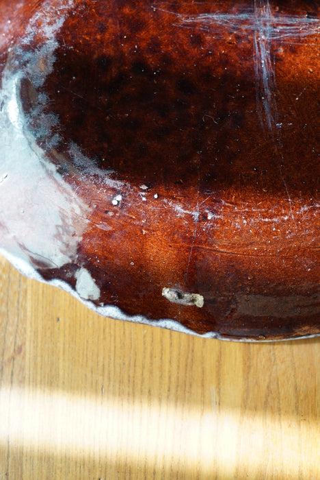 ANTIQUE<BR>FRENCH "Cul Noir" OVAL PLATTER