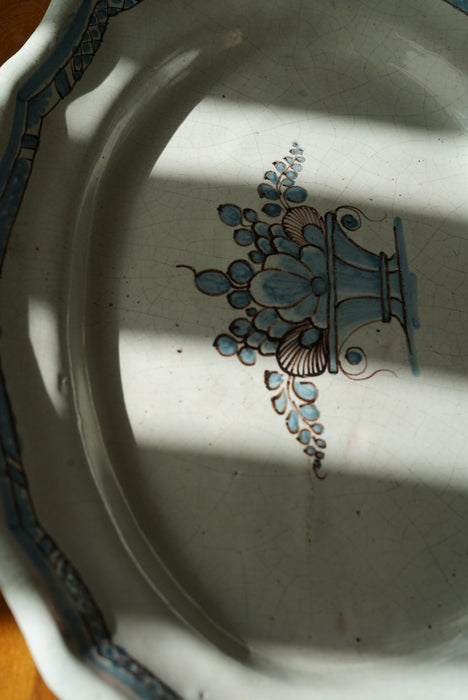 ANTIQUE<BR>FRENCH "Cul Noir" OVAL PLATTER