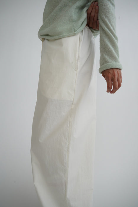 CRISTASEYA<br>MAXI LARGE PANTS WITH DRAWSTRINGS<br>in ECRU