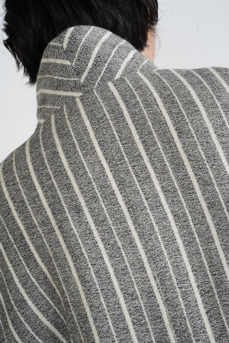 CRISTASEYA<br>OVERSIZED BLAZER<br>in GREY WITH WHITE STRIPES