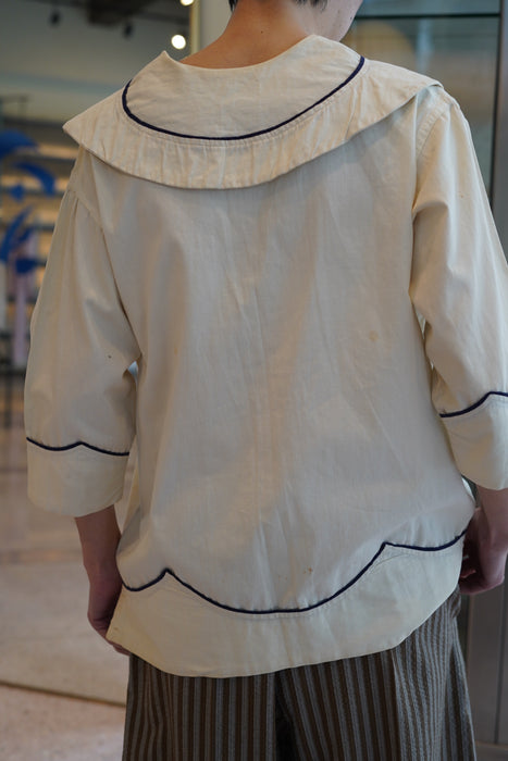 ANTIQUE<BR>LACE UP SAILOR BLOUSE<BR><BR>SOLD OUT