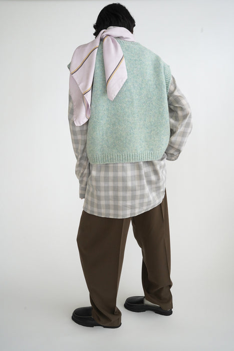 CRISTASEYA<br>CROPPED SHETLAND GILET<br>in MINT