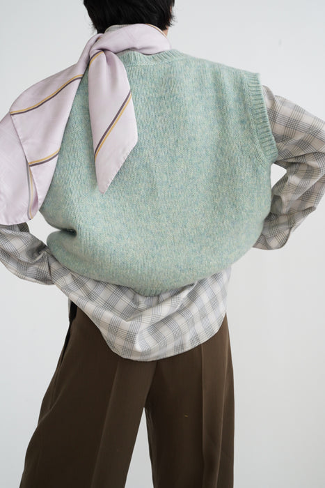 CRISTASEYA<br>CROPPED SHETLAND GILET<br>in MINT