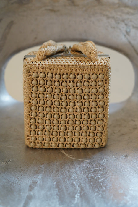 VINTAGE<BR>60s BEADED BOX BAG<BR><BR>SOLD OUT