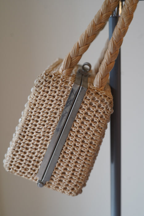 VINTAGE<BR>60s BEADED BOX BAG<BR><BR>SOLD OUT