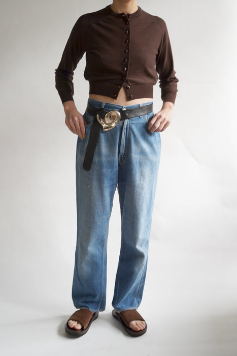 FUMIKA_UCHIDA<br>KNITTED CREW NECK CARDIGAN