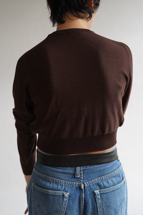 FUMIKA_UCHIDA<br>KNITTED CREW NECK CARDIGAN