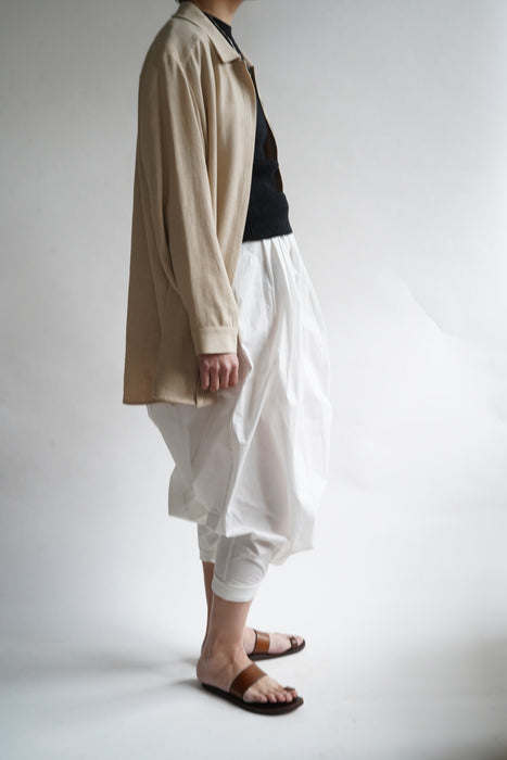 VINTAGE HERMES <br>LINEN ZIP UP SHIRT JACKET