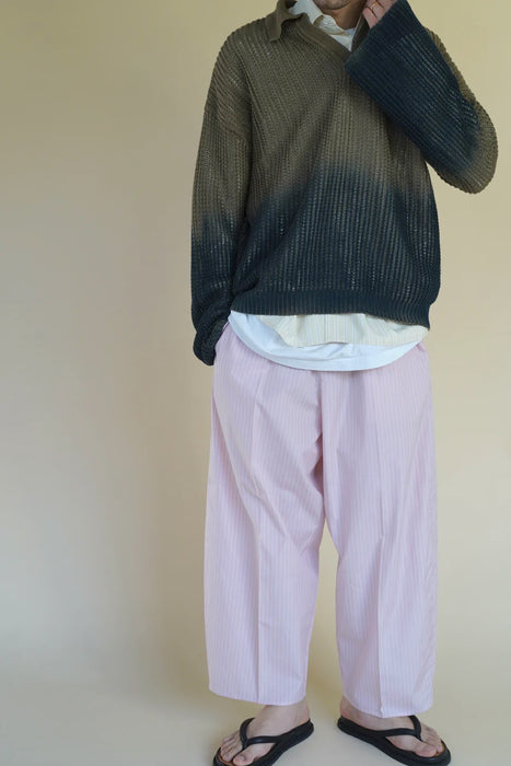 CRISTASEYA for PORT<br>LINEN POLO KNIT<br>KHAKI/NAVY