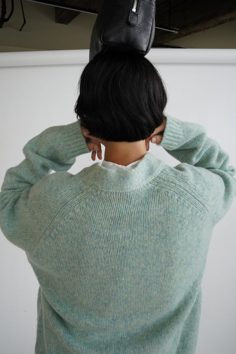 CRISTASEYA<br>OVERSIZED SHETLAND CARDIGAN<br>in MINT