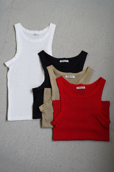 FUMIKA_UCHIDA<br>NEEDLE DRAWING TANKTOP