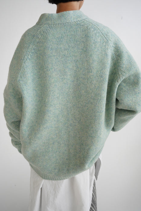 CRISTASEYA<br>OVERSIZED SHETLAND CARDIGAN<br>in MINT
